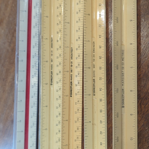 12 Inch Architect/Engineer /Metric Triangular Scale Ruler - Picture 2 of 8